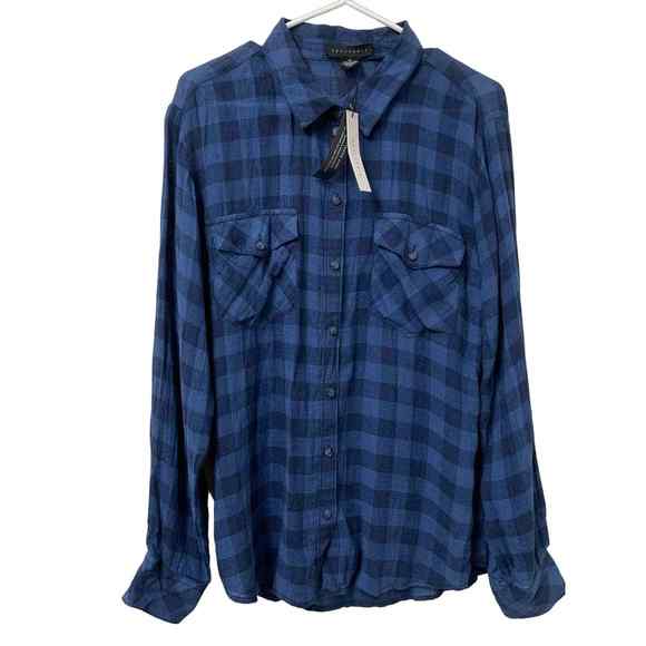 Sanctuary Boyfriend Button Up Linen‎ / Rayon Shirt Size Medium - Picture 1 of 9